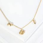 18K Gold Dipped Bread Pendant Necklace
