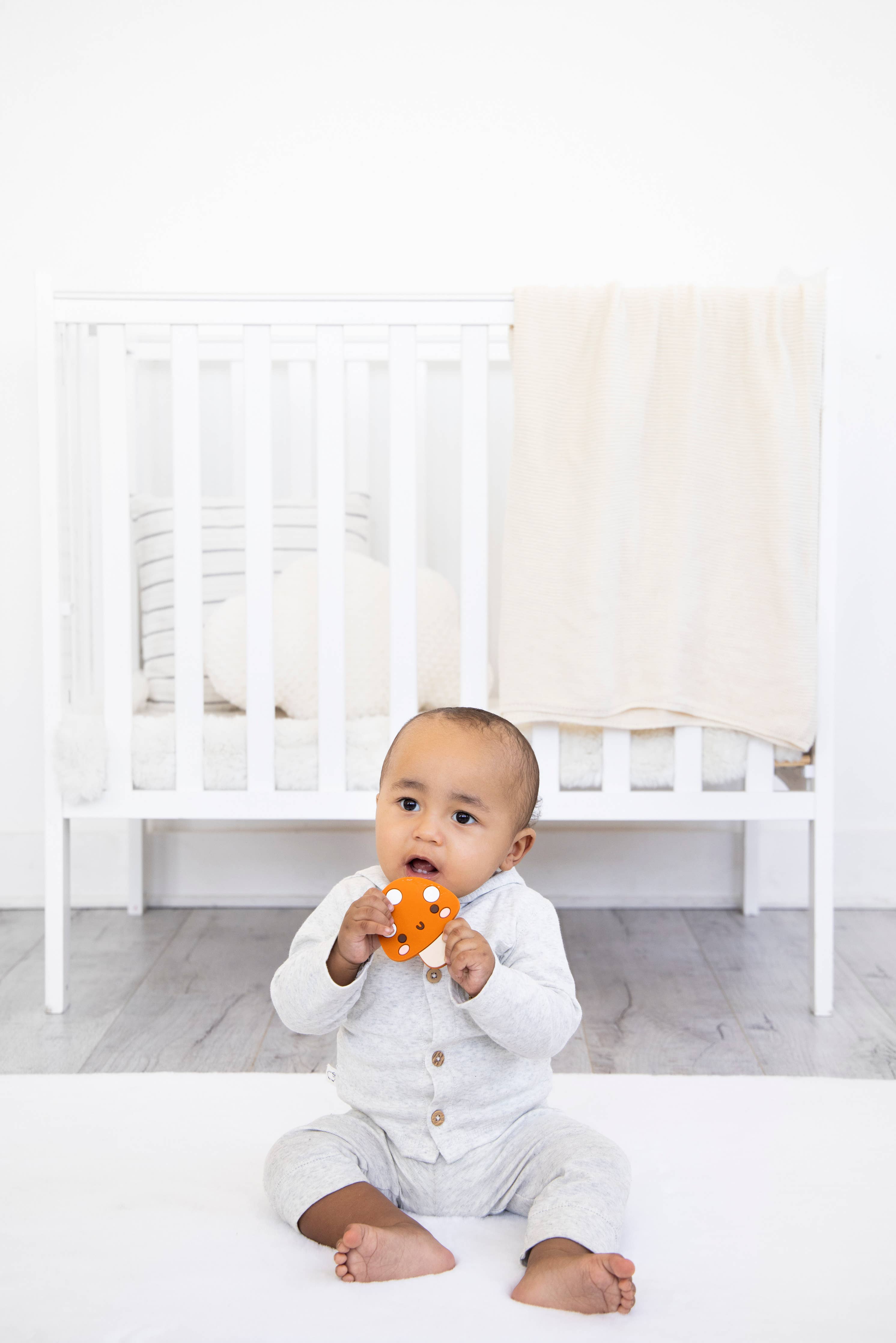 Mushroom Silicone Baby Teether, BPA Free