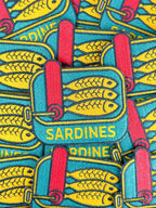 Sardines Patch – Retro Embroidered Iron-On Patch for Foodies