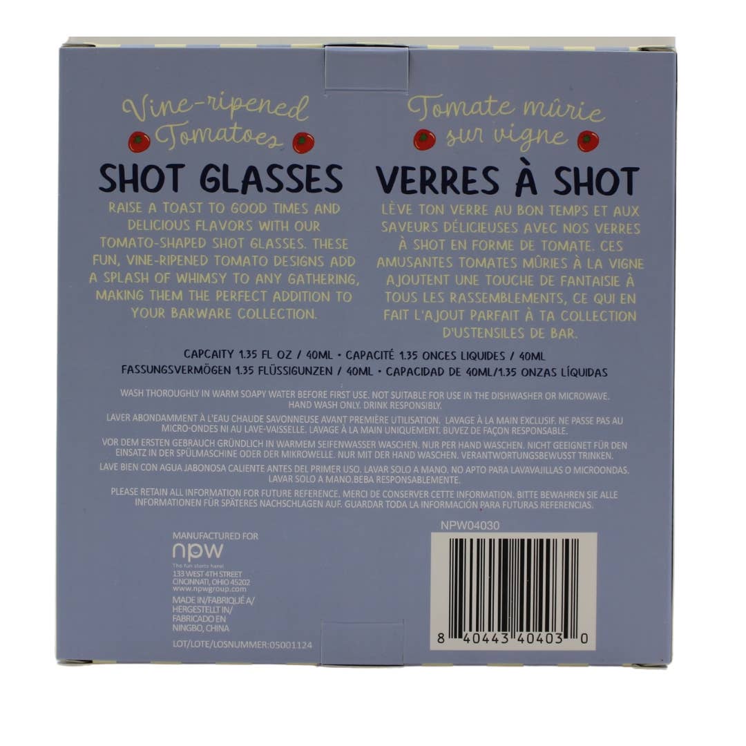 Tomato Vine Ripened Shot Glasses