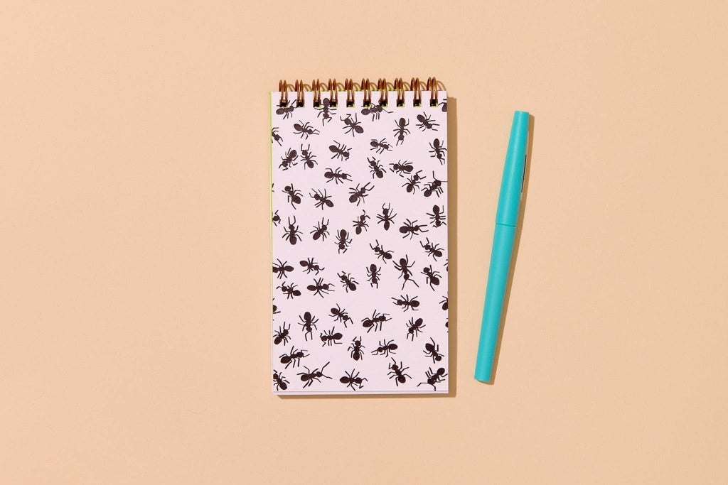 Ants Letterpress Pocket Size Spiral Notebook