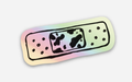 Holo Cow Bandaid Sticker