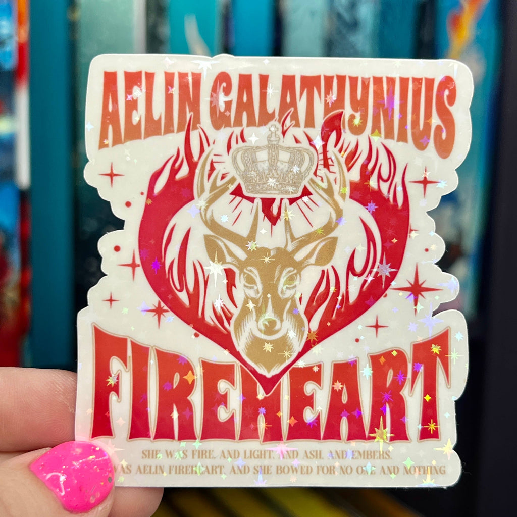 Aelin Galathynius Throne of Glass Holographic Sticker