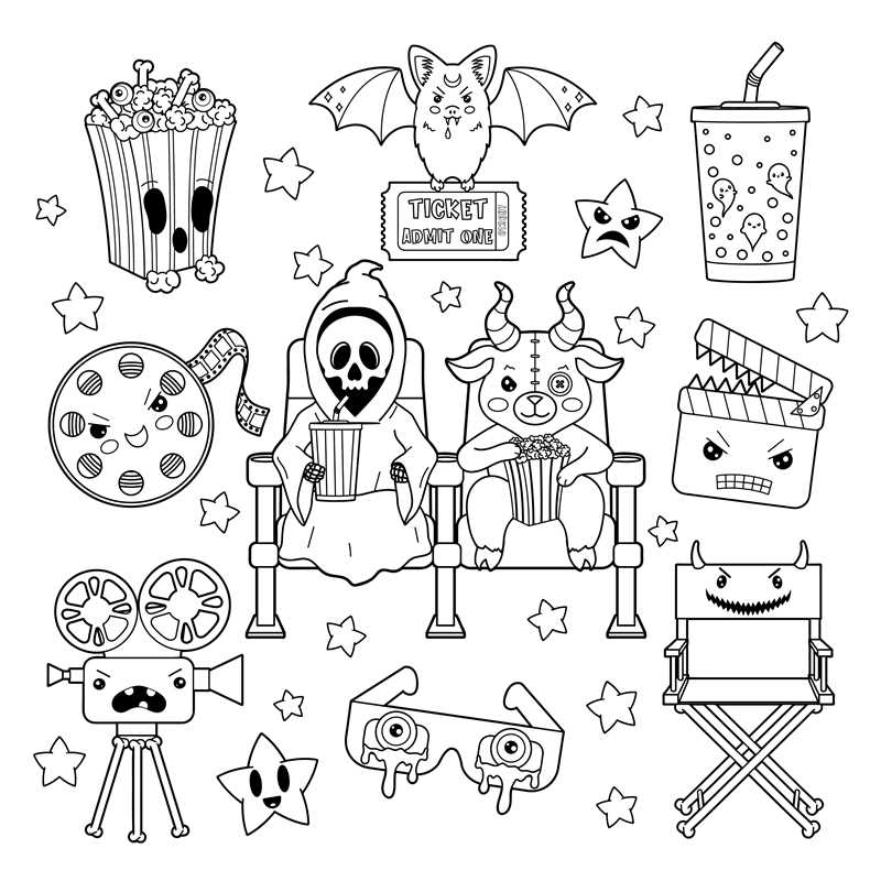 Creepy Cute Goth Coloring Book