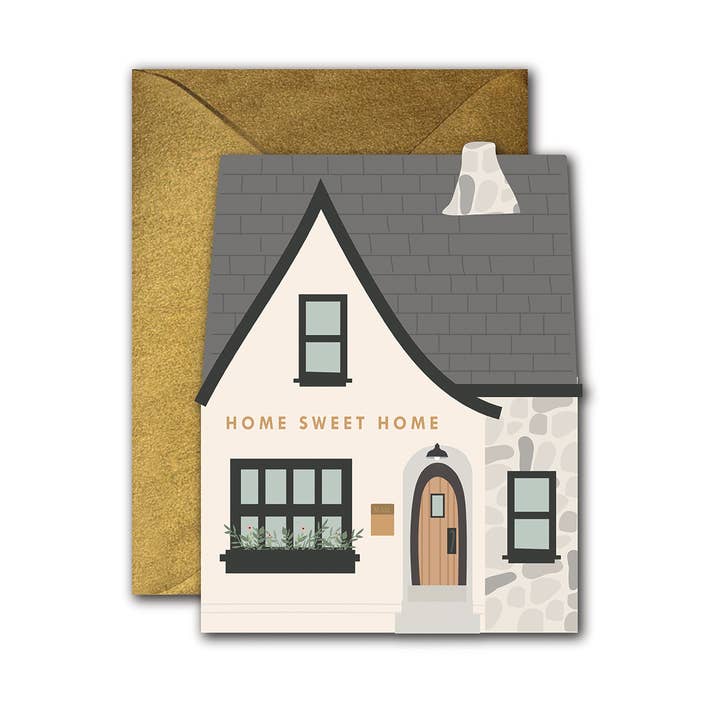 Home Sweet Home Die-Cut Folded Greeting Card