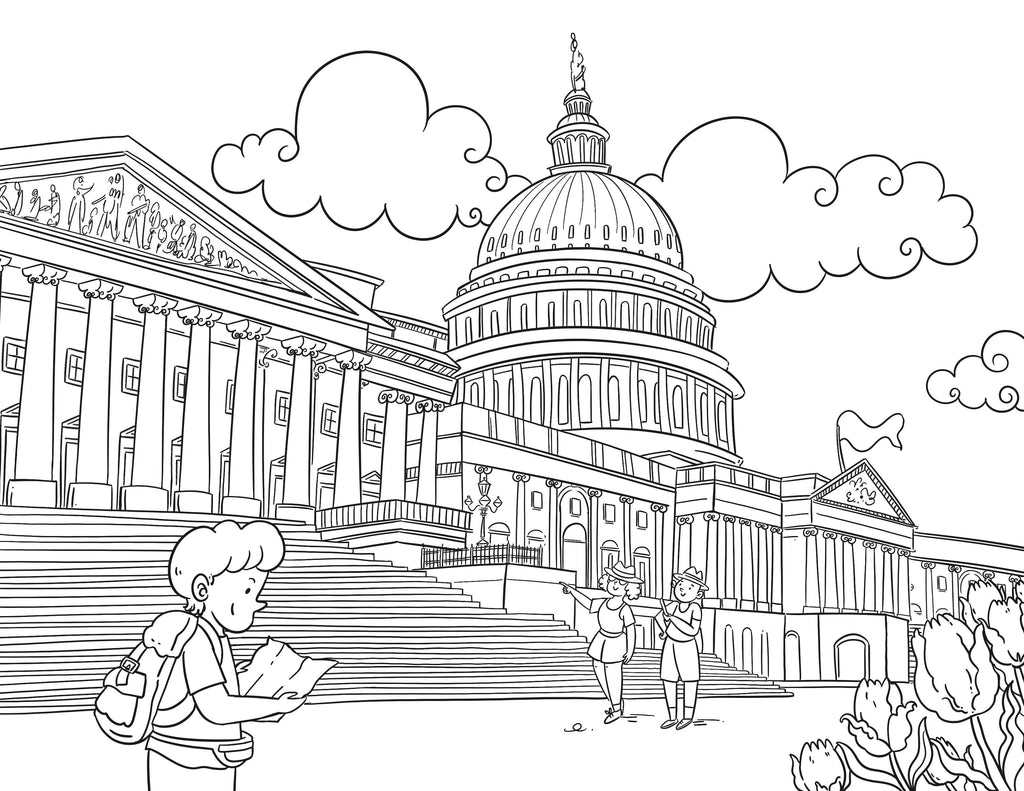 Color Washington DC coloring guidebook