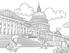 Color Washington DC coloring guidebook