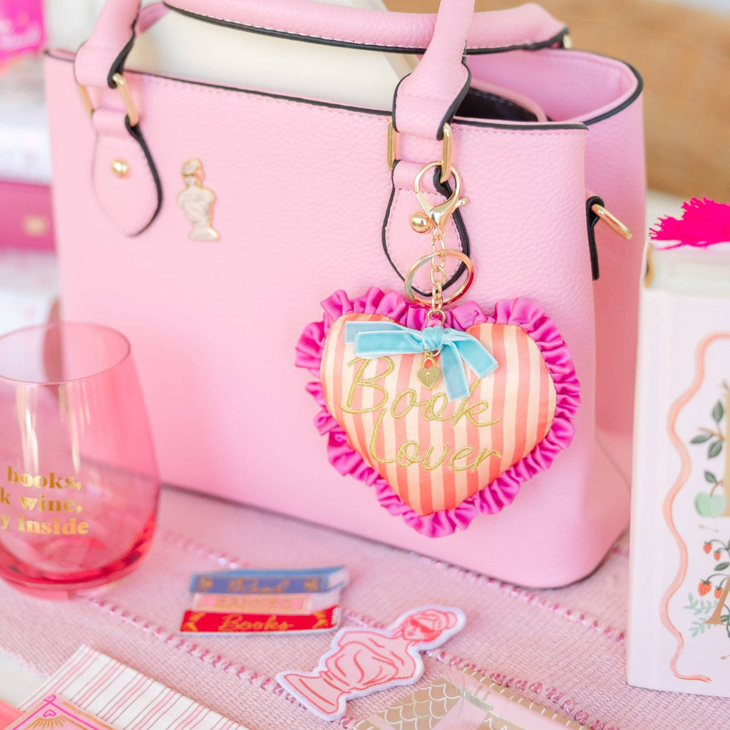 Book Lover Heart Bag Charm