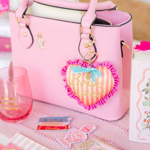 Book Lover Heart Bag Charm