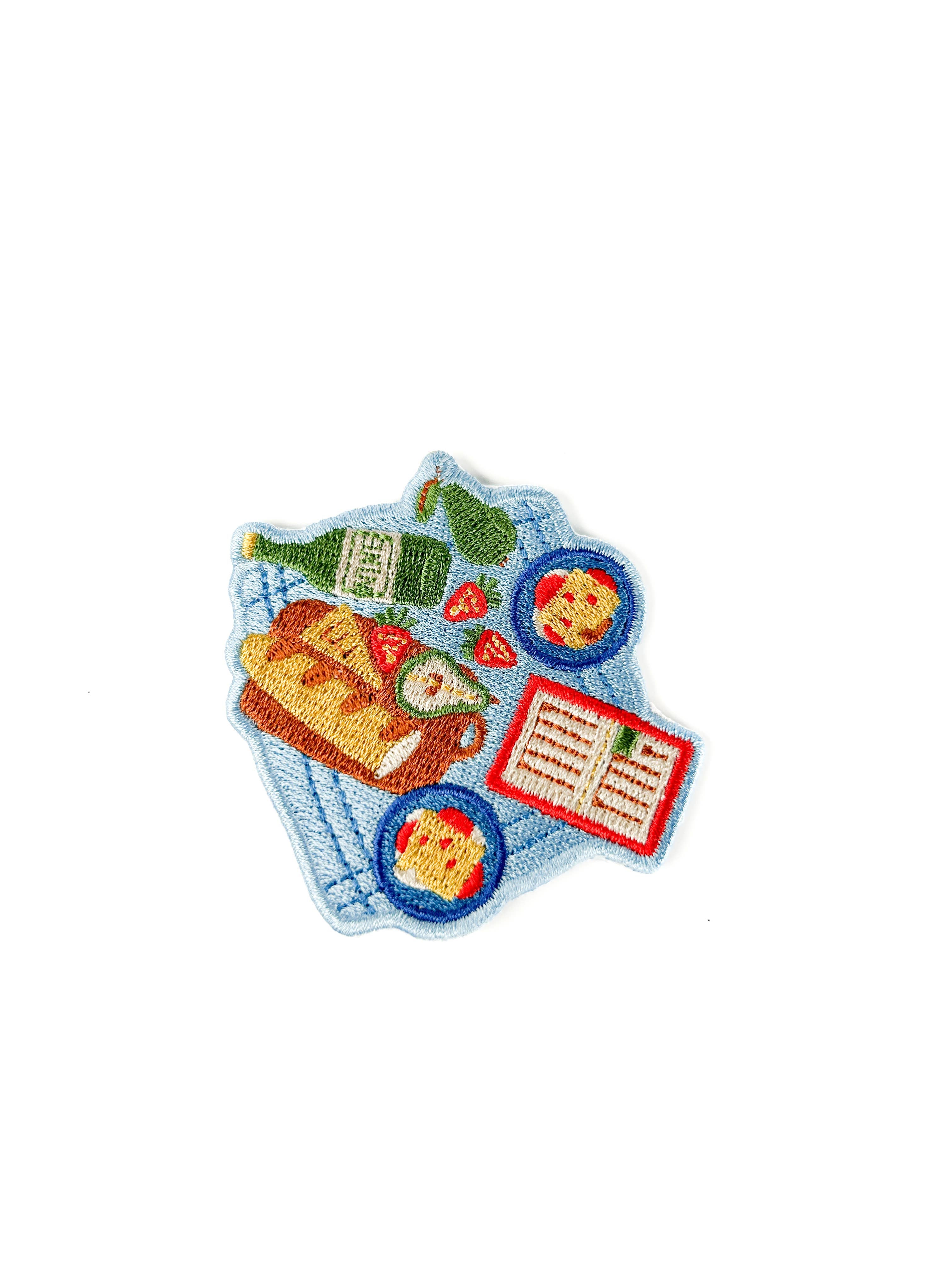 Picnic Embroidered Patch Food Iron On Charcuterie Hat Totes