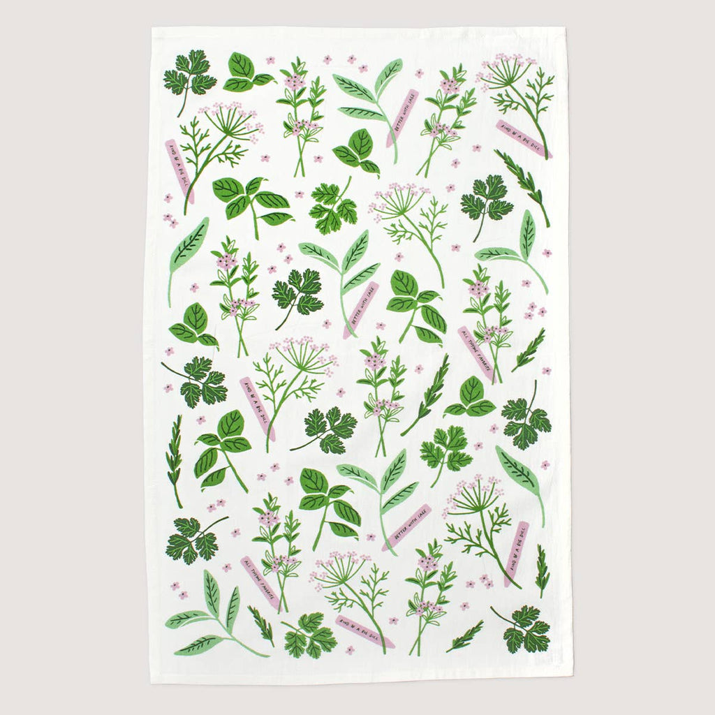 Herbs Tea Towel