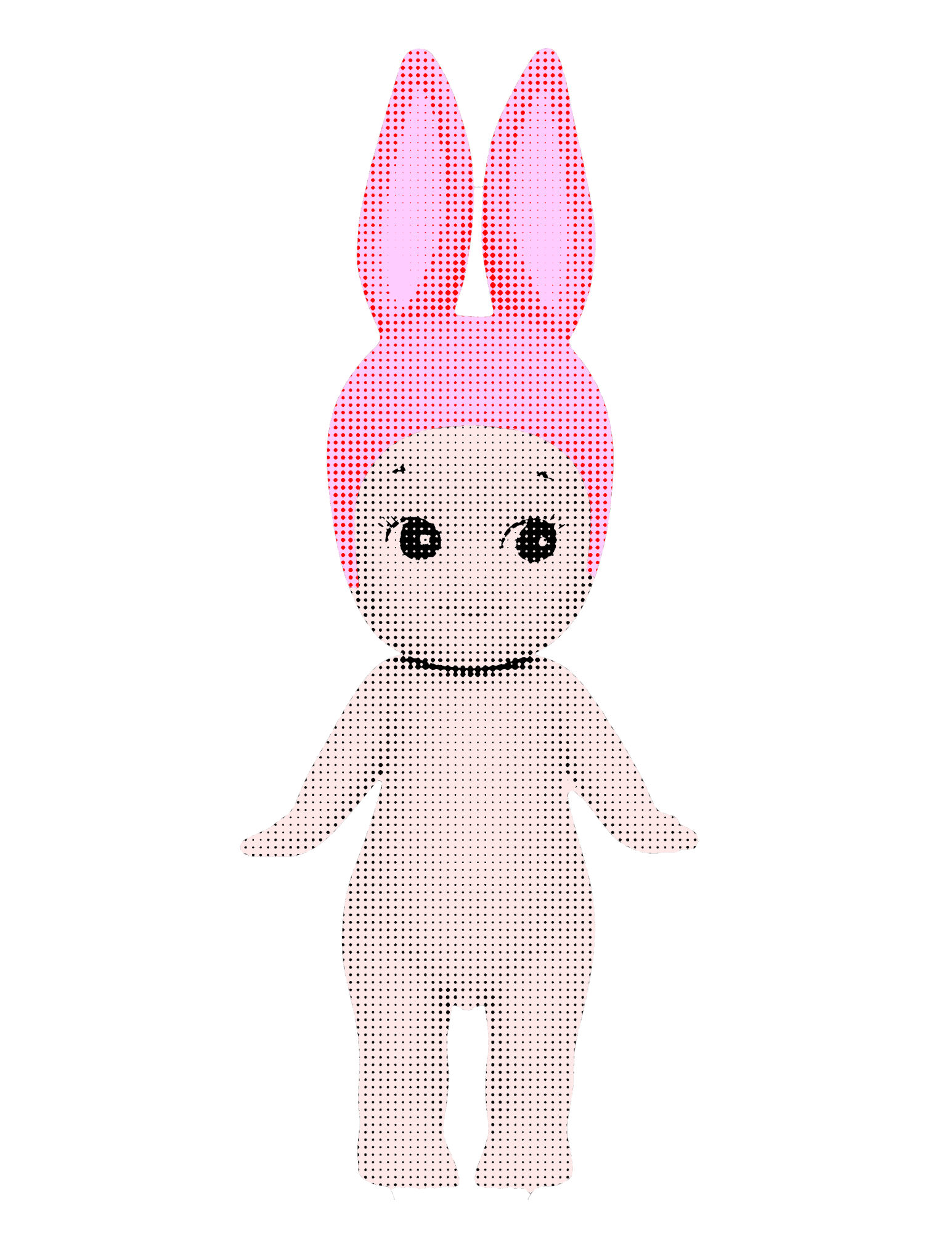 Halftone Sonny Angels - 8.5 x 11