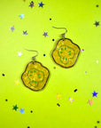 Pickle Chip Statement Earrings