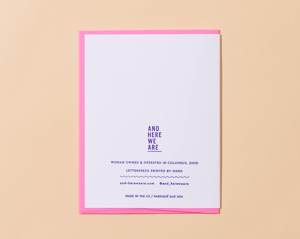 Ties the Knot Wedding Letterpress Greeting Card