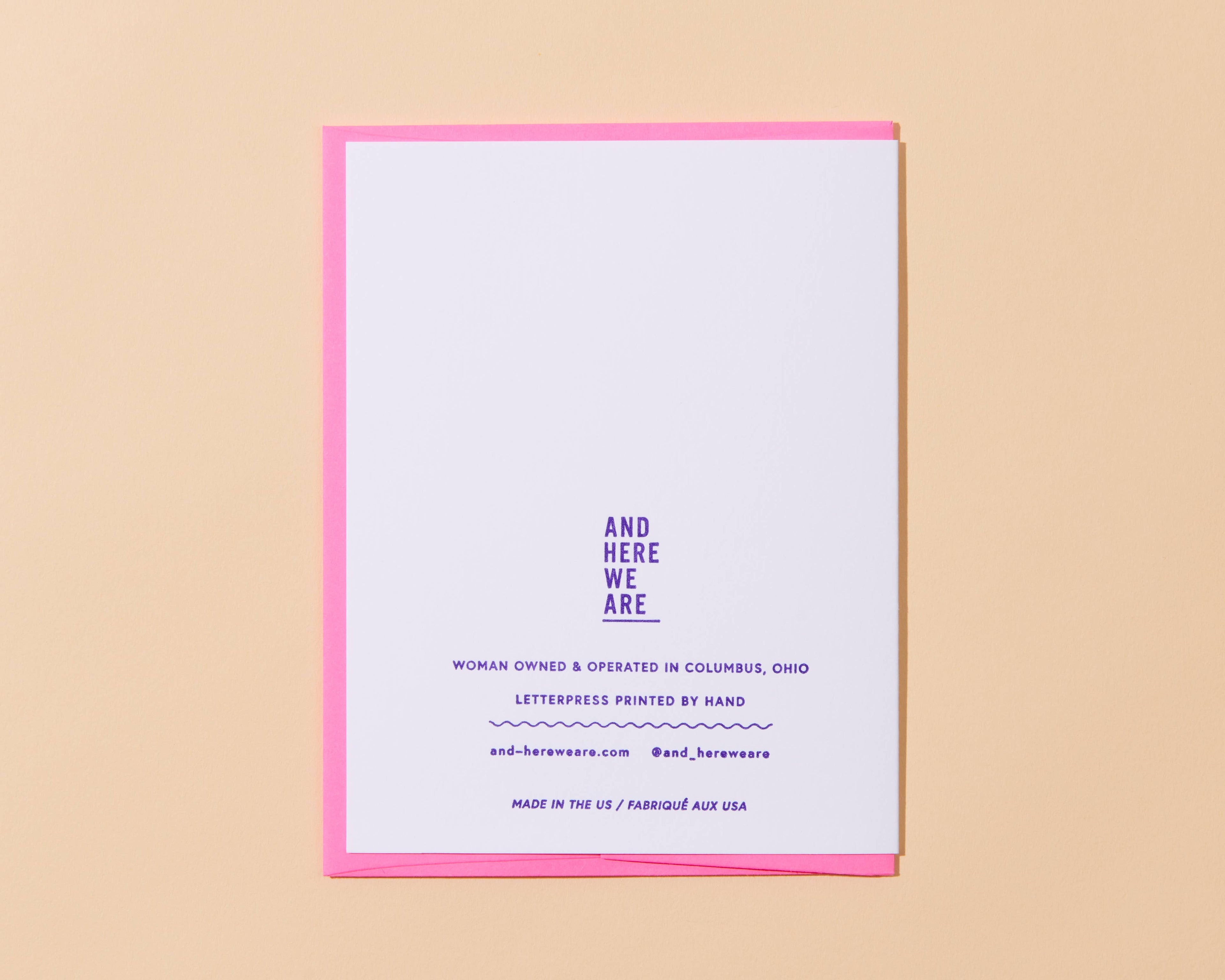 Ties the Knot Wedding Letterpress Greeting Card