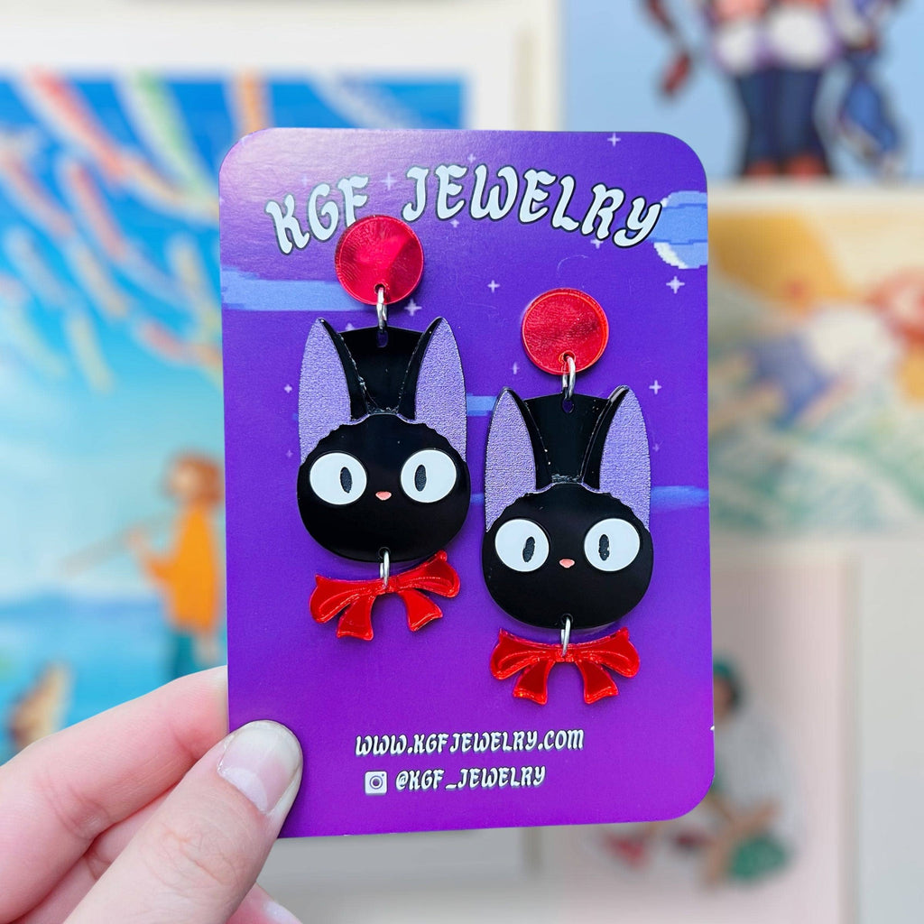 Jiji Cat Handmade Acrylic Earrings & Keychains