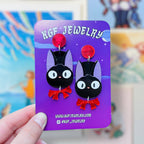 Jiji Cat Handmade Acrylic Earrings & Keychains