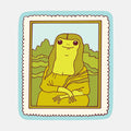 Mona Lisa Froggy Sticker