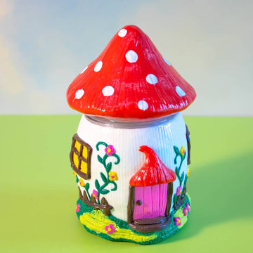 Mushroom House Stash Jar