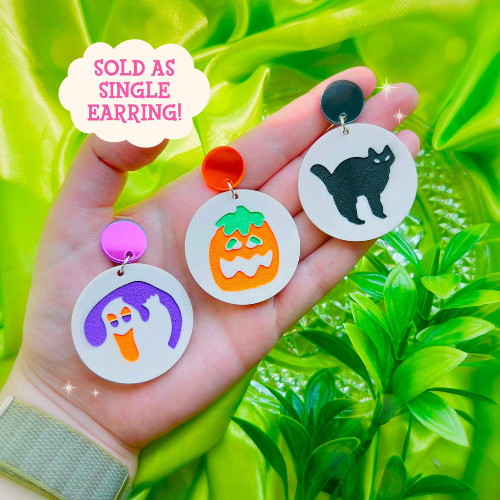 Spooky Cookies Handmade Acrylic Earrings