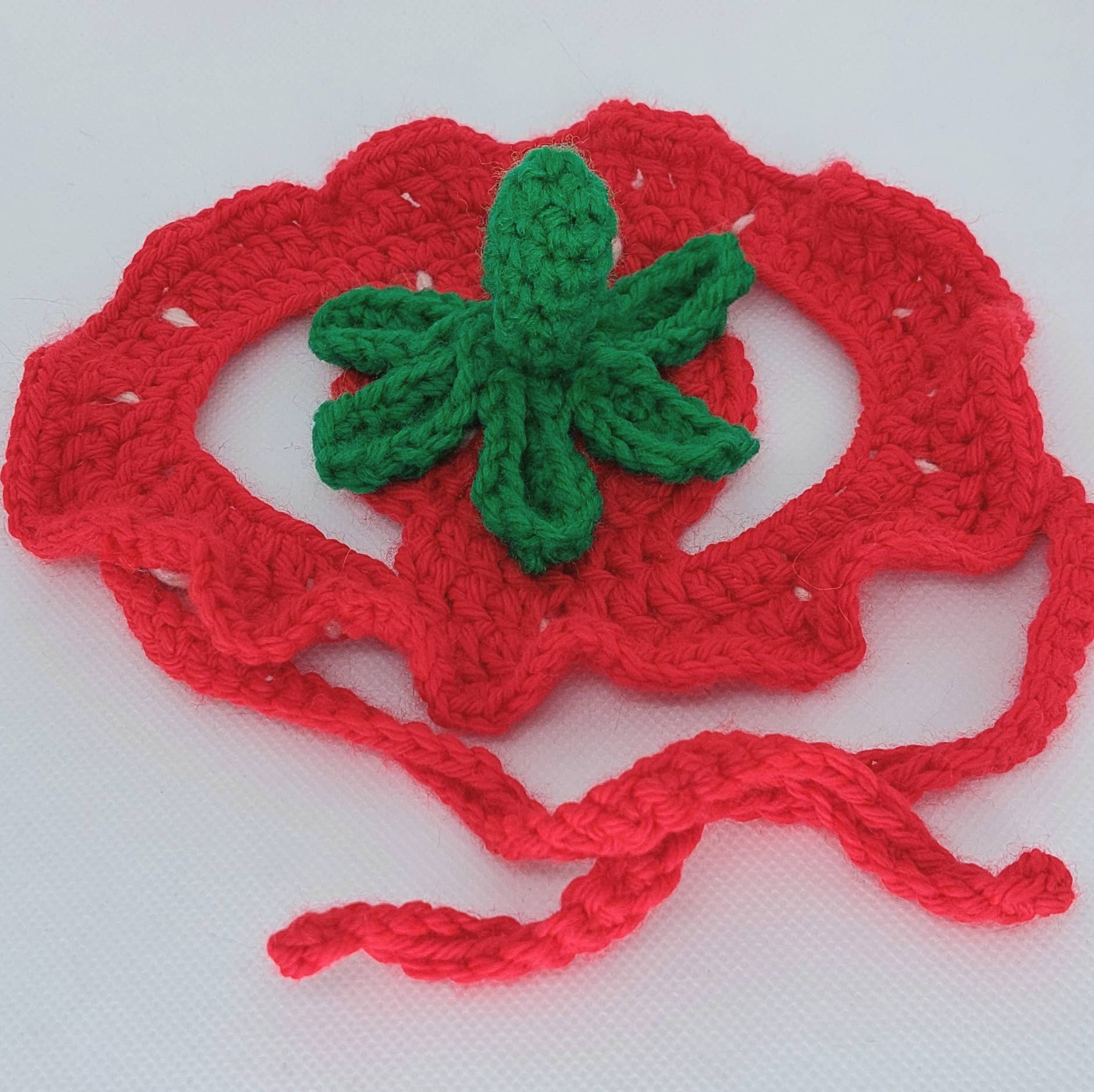 Crochet Strawberry Hat - Cat Bonnet - Pet Hat