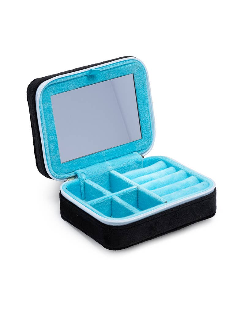Velvet Notebook Jewelry Zip Case