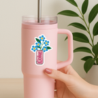 Diet Coke Flower Can Sticker