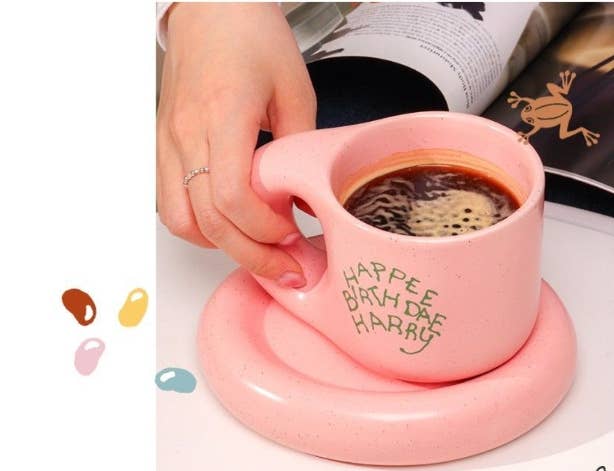 Harry Potter "Happee Birthdae Harry" Mug & Saucer Gift Set