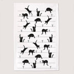 Black Cat Martini Tea Towel