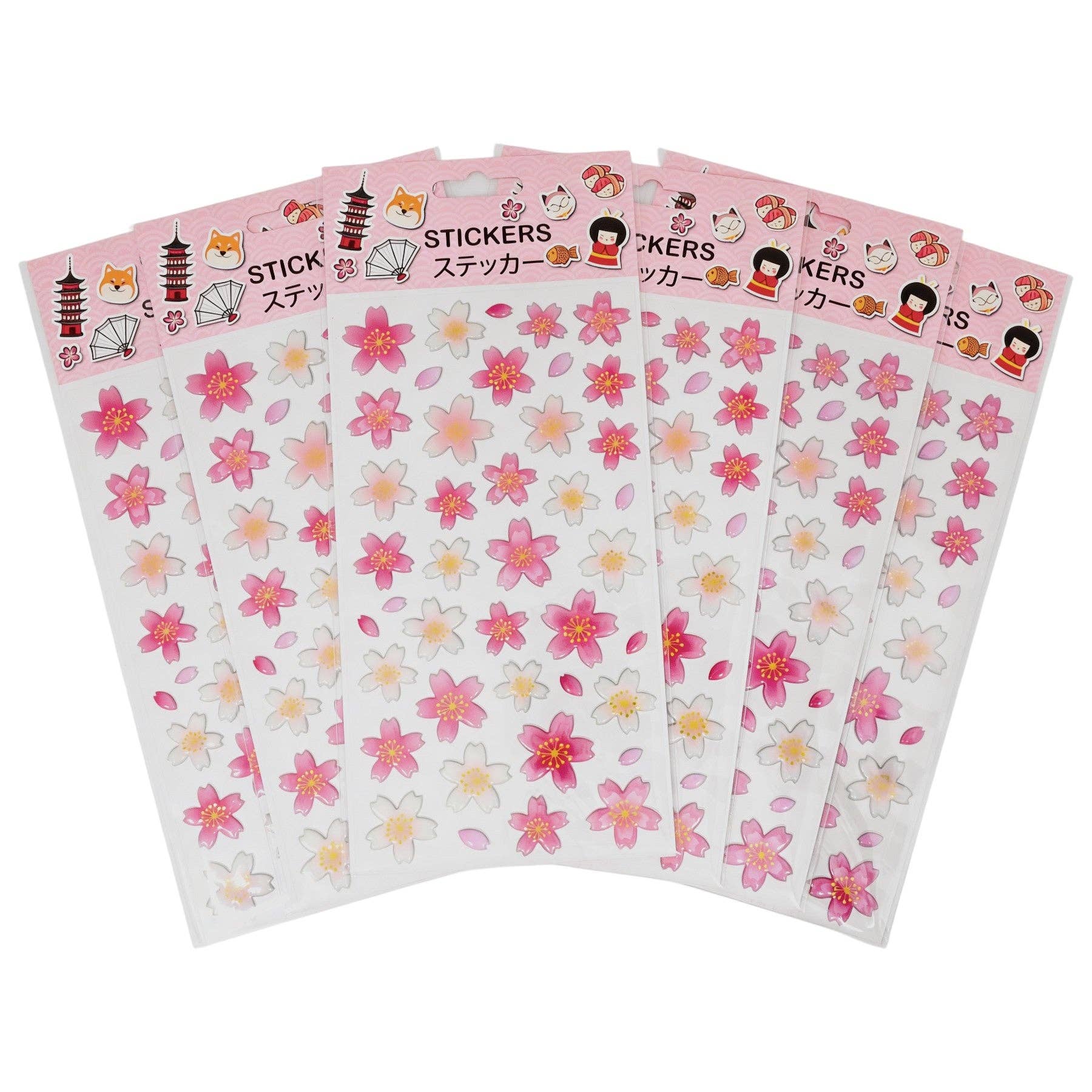 6 Piece Pack Sakura Puffy Stickers (1/500)