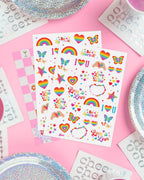 Pride Rainbow Tattoos | LGBTQ, festival, party favors