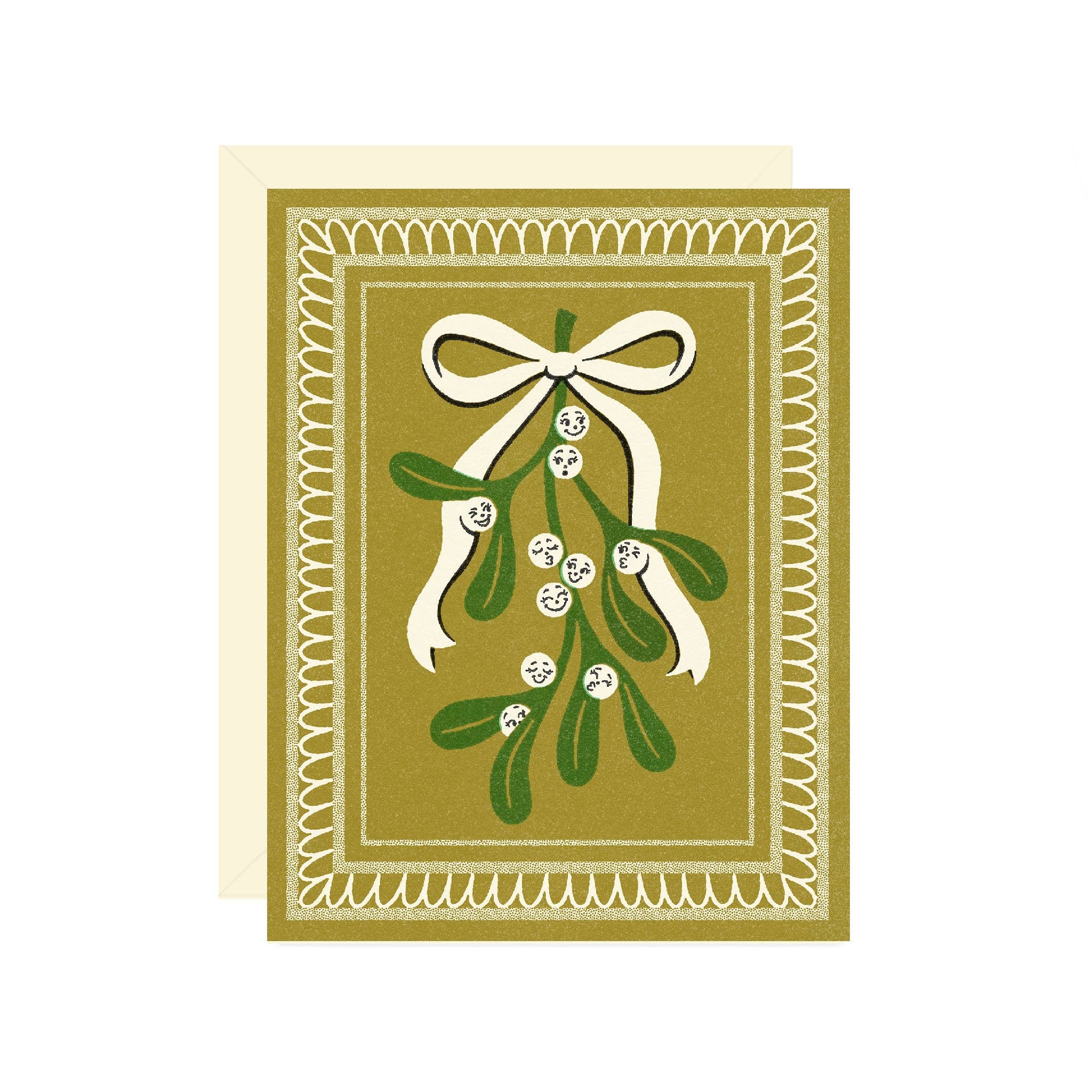 Mistletoe Holiday Card