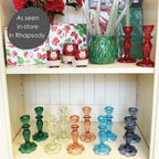 Green Glass Candle Holder | Home Decor |