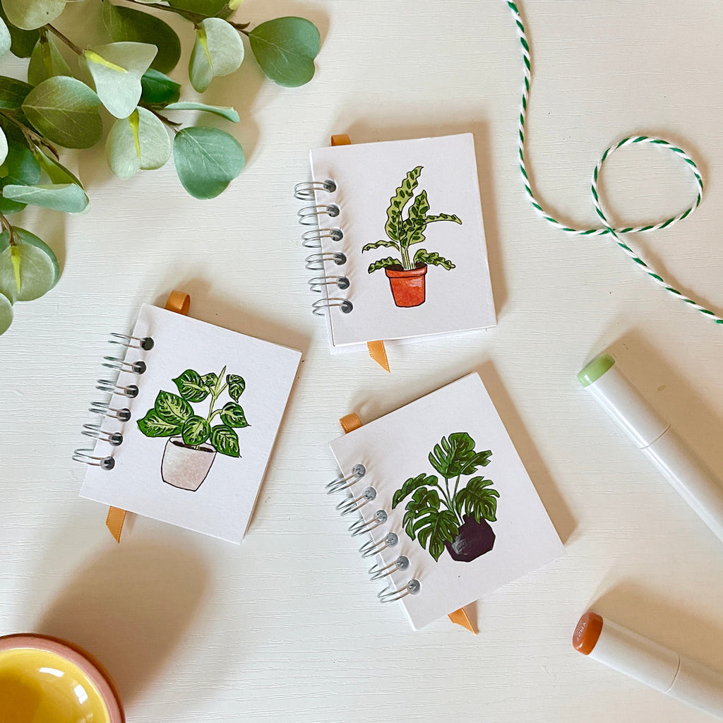 Handmade Mini Houseplant Notebook/Sketchbook