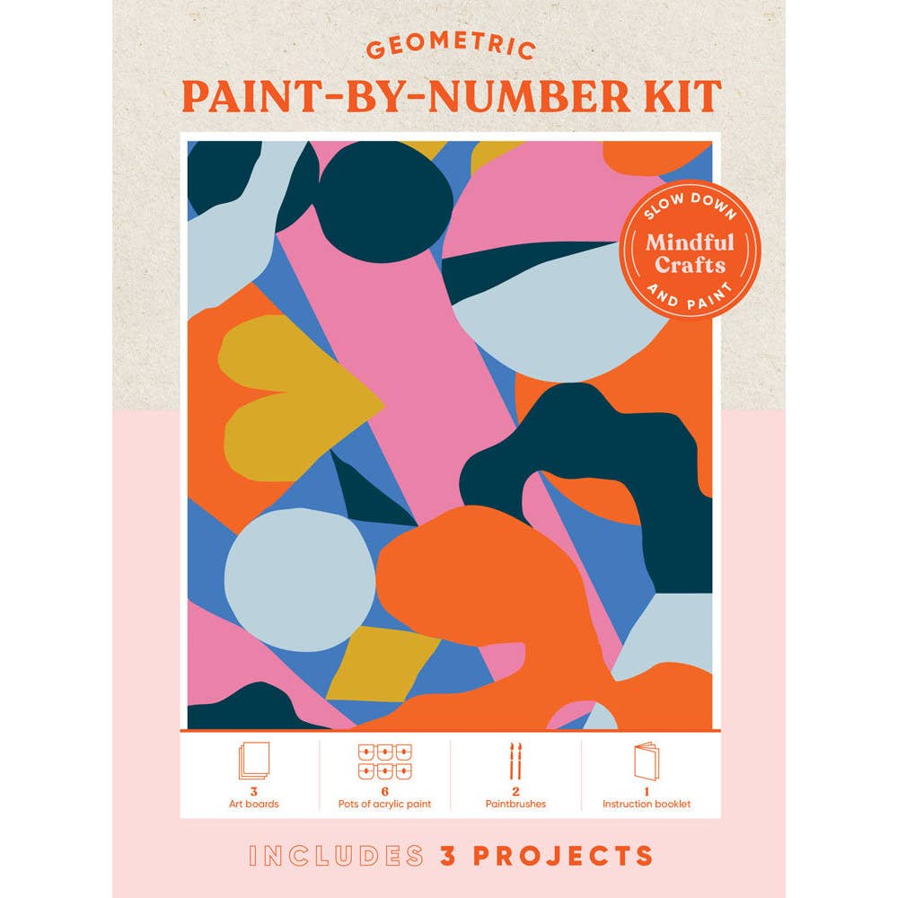Mindful Crafts: Geometric Paint-By-Number Kit