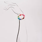 7.25 In Mixed Colorful Resin Bead Stretch Bracelet