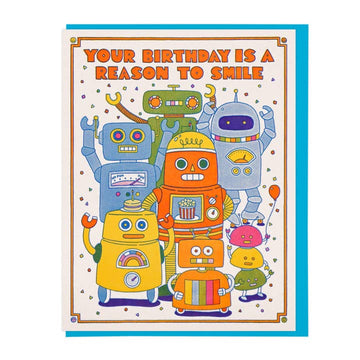 Robot Smile Birthday Card