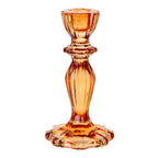 Orange Glass Candle Holder | Fall Decor |
