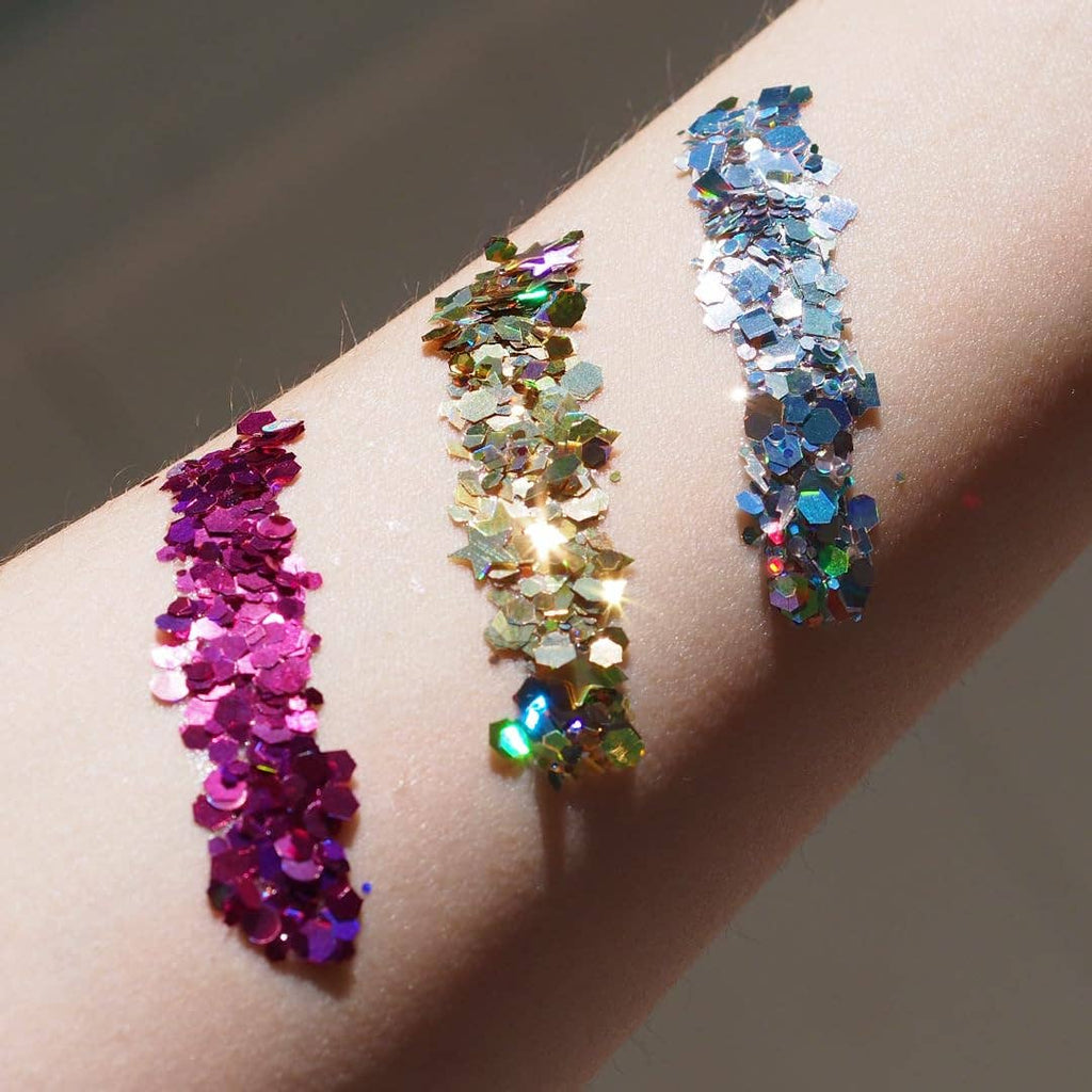 Macro Glitter | Silver-Lunar | Chunky Glitter | Body Glitter