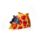Pizza Rat Hair Claw Clip
