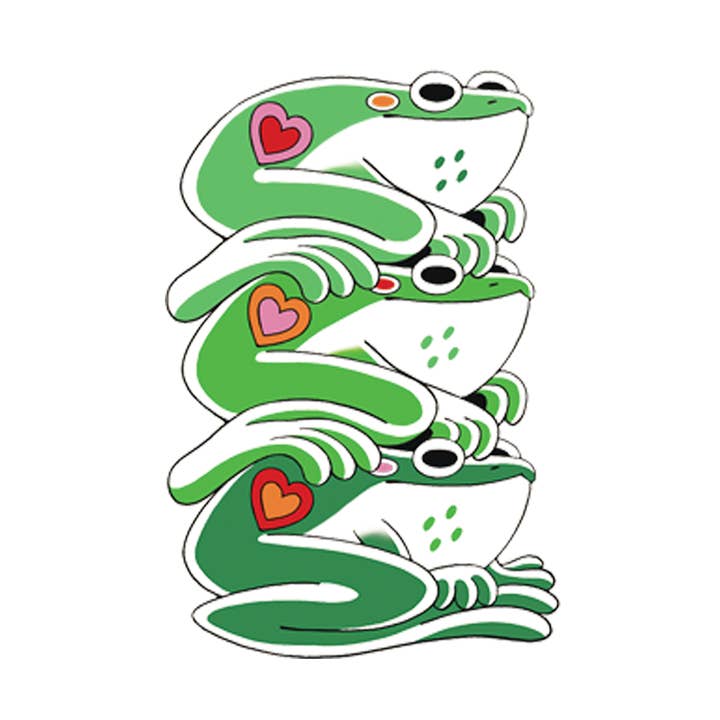 Frog Stack Tattoo Pair