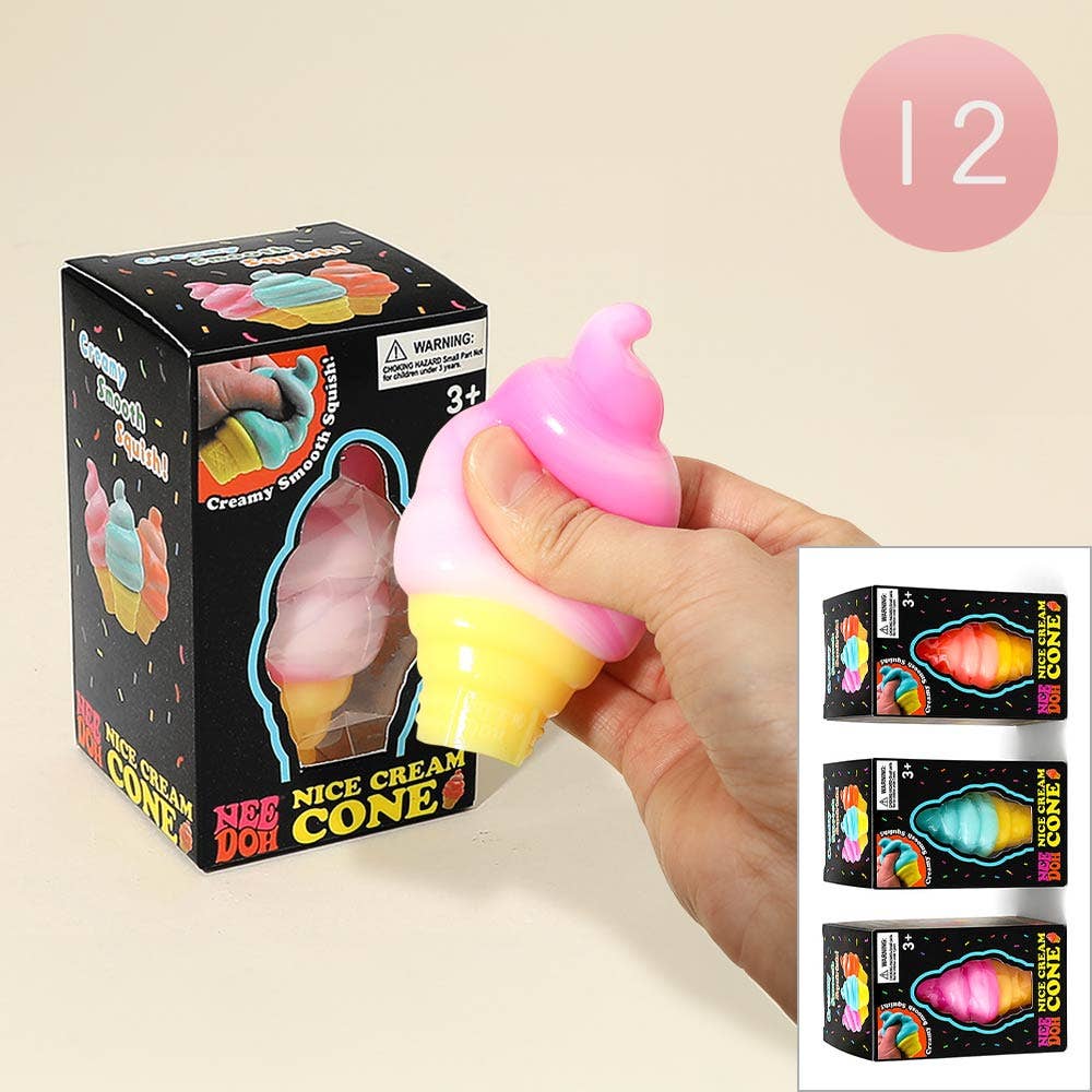Ice Cream Cone Squishy Stress Relief Ball Toy