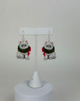 Grey Cats - Holiday Earrings