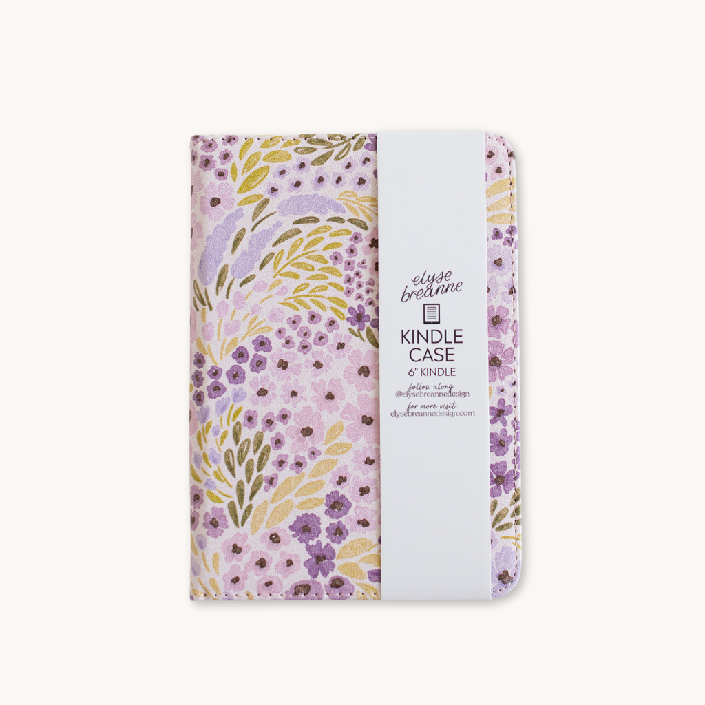 Lilac Floral Kindle Case