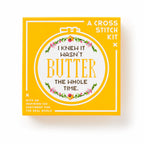 Brass Monkey I Knew It Wasn't Butter Cross Stitch Kit