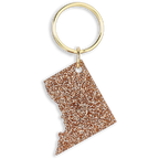 Glitter Keychain - State - WASHINGTON DC