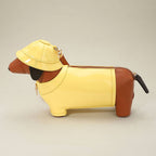 Faux Leather Raincoat Puppy Crossbody Bag