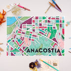 Anacostia Map Art Print