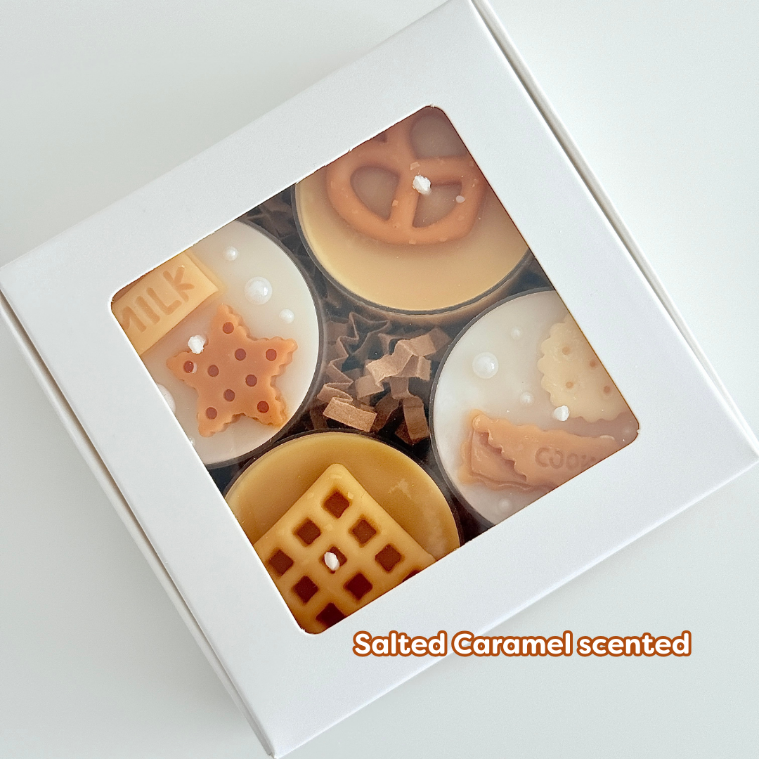 Cookie Tealight Candle Set | Holiday Tealight Candle Gift