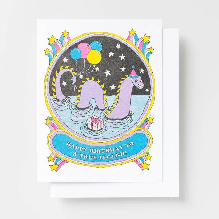Happy Bday to a True Legend Risograph Card